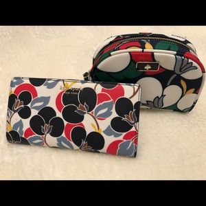 Kate Spade wallet and cosmetic bag